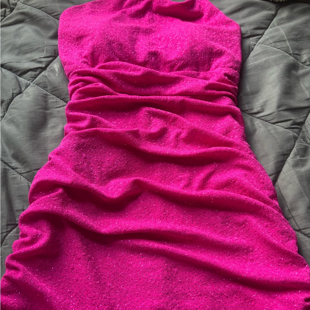 Emerald Sundae Pink Strapless Bodycon Dress